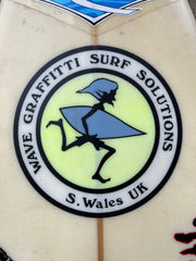 Wave Graffiti  Vintage Surfboard 6'6"
