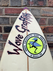 Wave Graffiti  Vintage Surfboard 6'6"