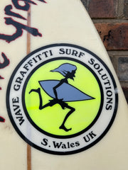 Wave Graffiti  Vintage Surfboard 6'6"