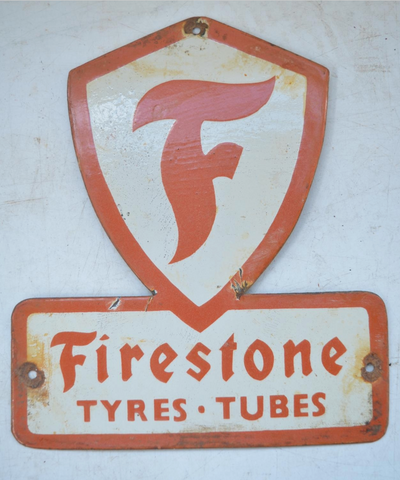 Firestone Tyres - Tubes  Enamel  Sign