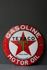 1940’s French Texaco Gasoline & Motor Oil Porcelain Sign