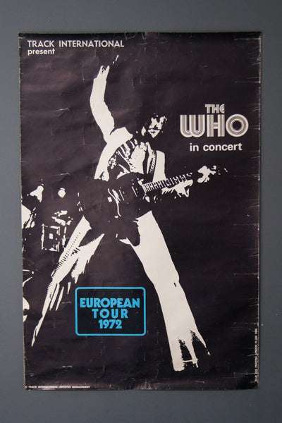 The Who 1972 European Tour Poster (original)